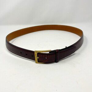 Trafalgar men's belt 36 reddish brown brass Cortina leather
